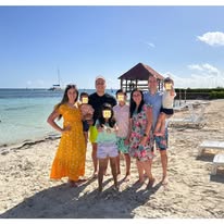 Familia en playa